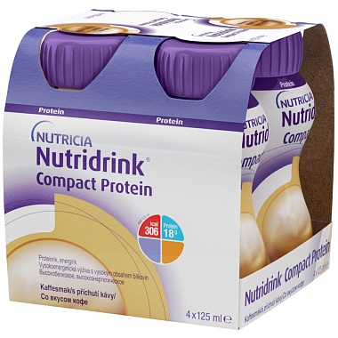 Купить Нутридринк компакт протеин 125 мл 4 шт смесь для энтерального питания кофе