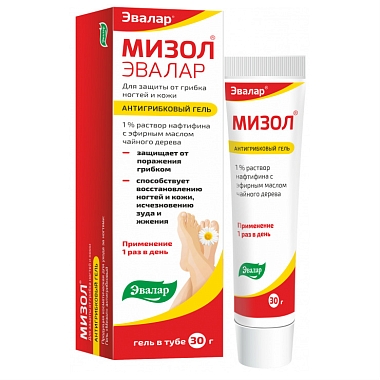 Купить Мизол Эвалар 1 % 30 г гель антигрибковый