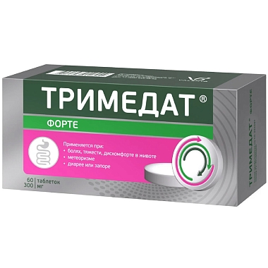 Купить Тримедат форте 300 мг 60 шт таблетки с пролонгированным высвобождением покрытые пленочной оболочкой