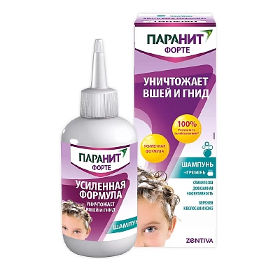 Купить Паранит Форте Усиленная формула 200 мл шампунь + расческа-гребень