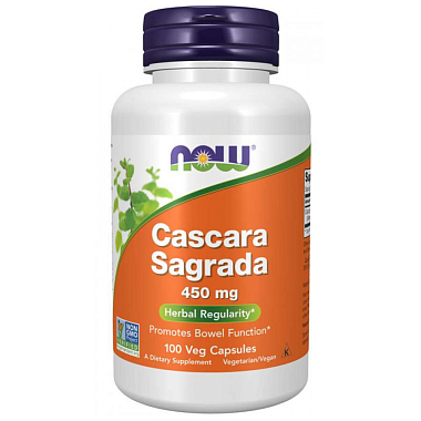 Купить Now Foods Cascara Sagrada 556 мг 100 шт капсулы