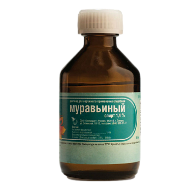 Купить Муравьиный спирт 1,4 % 50 мл раствор спиртовой для наружного применения