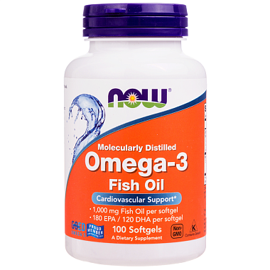 Купить Now Foods Омега-3 1000 мг 100 шт капсулы