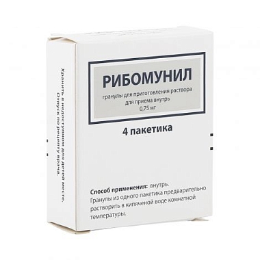 Купить Рибомунил гранулы д/р-ра внутр 750мг №4