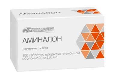 Купить Аминалон 250 мг 100 шт таблетки покрытые пленочной оболочкой