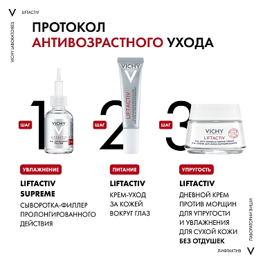 Купить Vichy Liftactive Supreme 15 мл крем против морщин для контура глаз