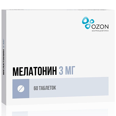 Купить Мелатонин 3 мг 60 шт таблетки покрытые пленочной оболочкой