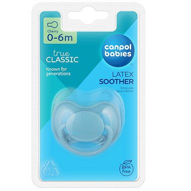 Купить Canpol Babies 22/223_BLU 1 шт соска-пустышка латексная 0-6 мес голубой