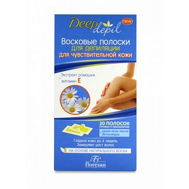 Купить Floresan Deep Depil 20 шт восковые полоски для депиляции для чувствительной кожи