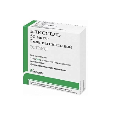 Купить Блиссель 50 мкг/г 10 г гель вагинальный в комплекте с аппликаторами 10 шт