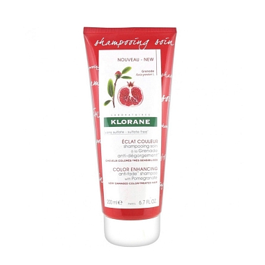 Купить Klorane 200 мл шампунь для окрашенных волоспри потере цвета гранат