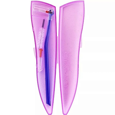 Купить Curaprox UHS470 набор ортодонтический для гигиенического ухода за полостью рта с держателем + 3 ершика