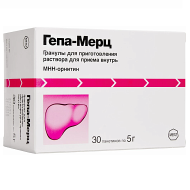 Купить Гепа-Мерц 3 г 30 шт гранулы для приготовления раствора для приема внутрь