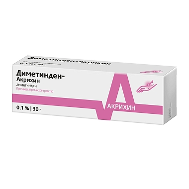 Купить Диметинден-Акрихин 0,1 % 30 г гель для наружного применения