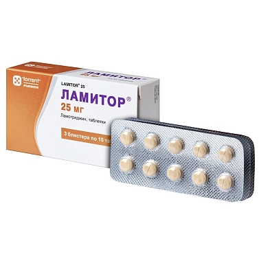 Купить Ламитор 25 мг 30 шт таблетки