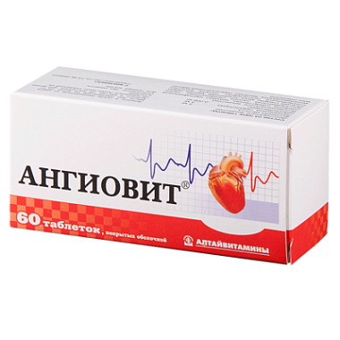 Купить Ангиовит 60 шт таблетки покрытые оболочкой