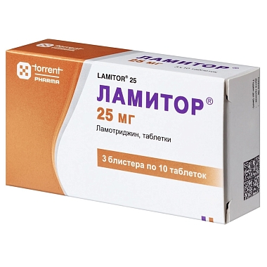 Купить Ламитор 25 мг 30 шт таблетки