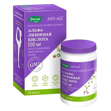 Купить Анти-Эйдж Альфа-Липоевая кислота 30 шт капсулы