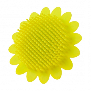 Купить Roxy-Kids мочалка антибактериальная силиконовая подсолнух салатовая