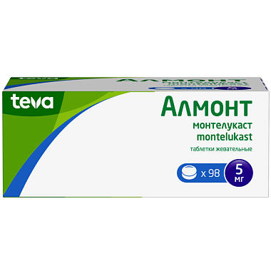 Купить Алмонт 5 мг 98 шт таблетки жевательные