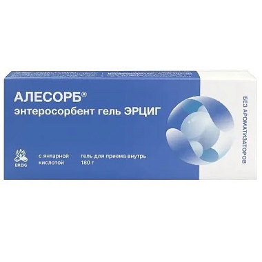 Купить Алесорб Энтеросорбент Эрциг 180 г гель ддя приема внутрь без ароматизаторов