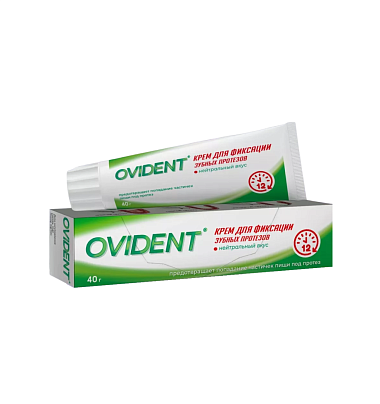 Купить Ovident 40 мл крем для фиксации зубных протезов нейтральный вкус