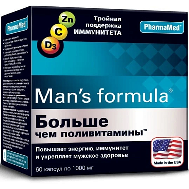 Купить Man's formula Больше чем поливитамины 60 шт капсулы