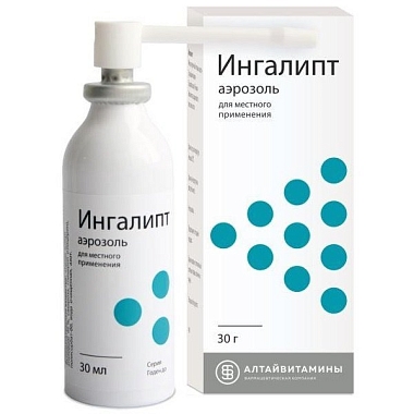 Купить Ингалипт 30 мл аэрозоль для местного применения