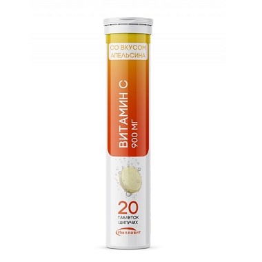 Купить Импловит Витамин С 900 мг 20 шт таблетки шипучие со вкусом апельсина