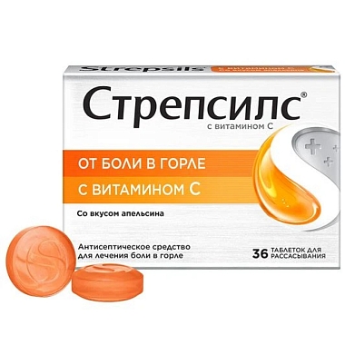 Купить Стрепсилс 36 шт таблетки для рассасывания витамин С
