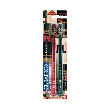 Купить Curaprox Ultrasoft Duo Chrismas 2 шт набор щеток зубных ультрамягкие