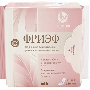 Купить Фриэф 180 мм 20 шт прокладки ежедневные гигиенические с анионовым чипом