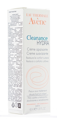 Купить Avene Cleanance Hydra 40 мл крем успокаивающий