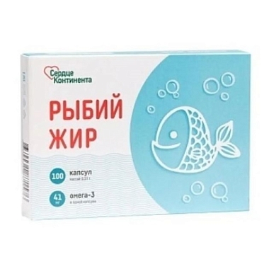 Купить Рыбный жир сердце континента 330 мг 100 шт капсулы