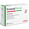 Купить Конкор 10 мг 50 шт таблетки покрытые пленочной оболочкой