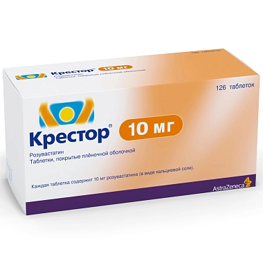 Купить Крестор 10 мг 126 шт таблетки покрытые пленочной оболочкой