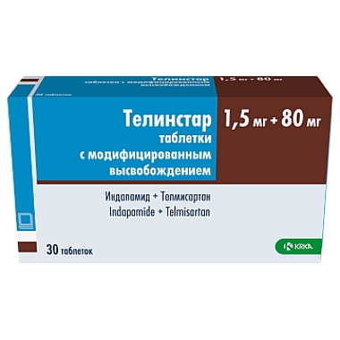 Купить Телинстар 1,5 мг + 80 мг 30 шт таблетки с модифицированным высвобождением