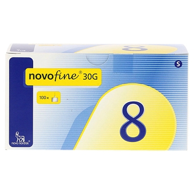 Купить Novofine 100 шт иглы одноразовые 30G 0,3 мм х 8 мм