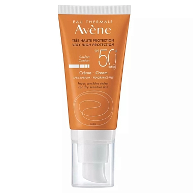 Купить Avene SPF 50+ 50 мл крем солнцезащитный без отдушек