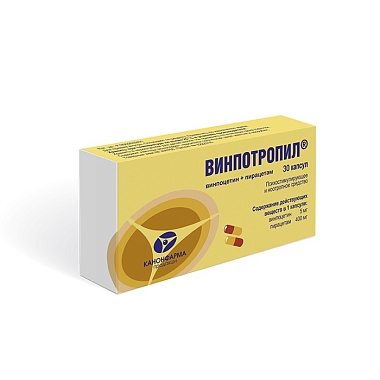 Купить Винпотропил 5 мг + 400 мг 30 шт капсулы