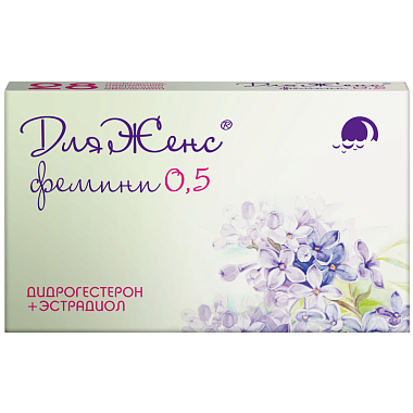 Купить ДляЖенс фемини 2,5 мг + 0,5 мг 28 шт таблетки покрытые пленочной оболочкой