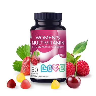 Купить LIVS Комплекс мультивитаминов для женщин 50 шт мармеладные пастилки со вкусом фруктов и ягод