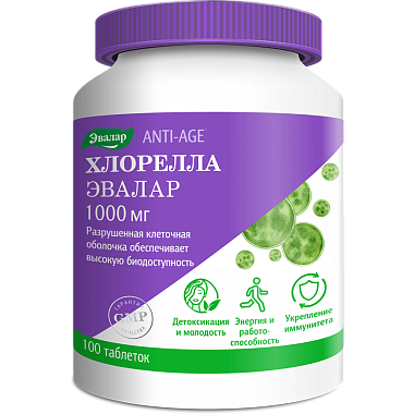 Купить Хлорелла Эвалар 1000 мг 100 шт таблетки