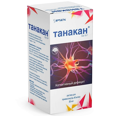 Купить Танакан 40 мг/мл 30 мл раствор для приема внутрь + пипетка-капельница
