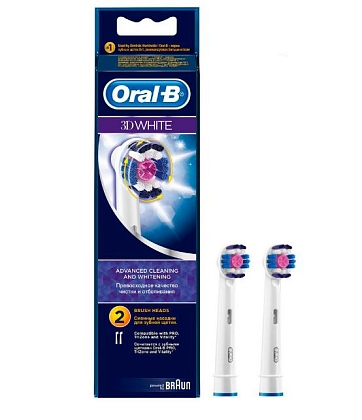 Купить ORAL-B 3D White EB18 2 шт насадка для электрической зубной щетки