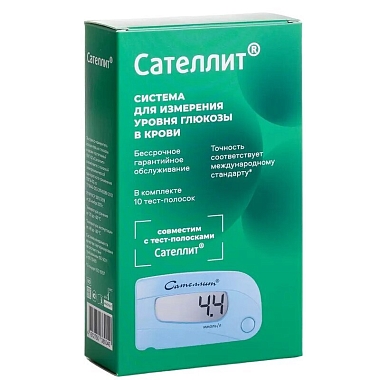 Купить Сателлит ПКГ-02 глюкометр комплект