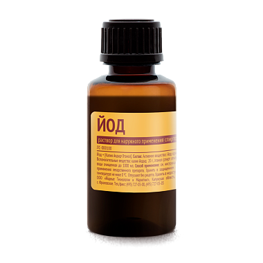Купить Йод 5 % 25 мл раствор спиртовой флакон полимерный