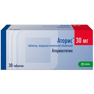 Купить Аторис 30 мг 30 шт таблетки покрытые пленочной оболочкой