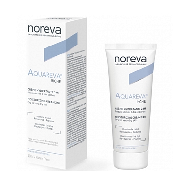 Купить Noreva Aquareva 40 мл крем увлажняющий 24 часа насыщенная текстура тюбик