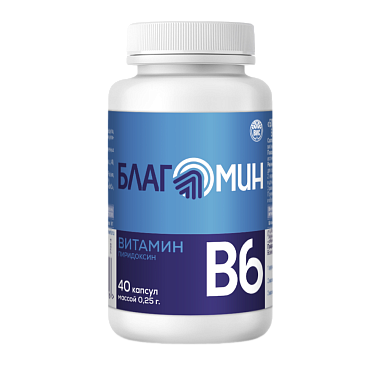 Купить Благомин Витамин В6 40 шт капсулы